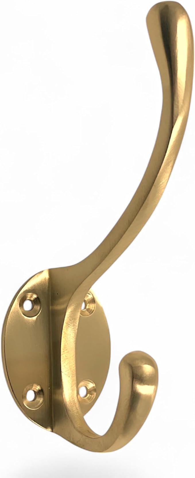 (Pack of 5) Soild Brass Wall Hooks for Hanging, Antique Brass Coat Hooks Wall Mounted, Hooks for Living Room, Bathroom, Kitchen, Bedroom for Coat, Bag, Scarf, Towel, Hat, Key